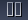 Two side-by-side vertical panels in a square icon