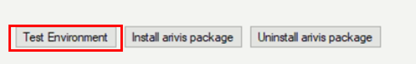 Buttons row showing 'Test Environment' button highlighted