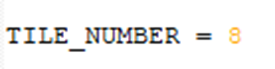 Code snippet showing TILE_NUMBER = 8