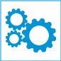 Three gears icon