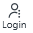 Login icon with stylized person and small magnifying-glass symbol above the word Login