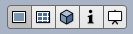 Toolbar with four square view icons, the first icon highlighted