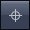 Dark square with centered crosshair and small circle