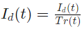 I_d(t) = I(t) / Tr(t) detrended signal equation
