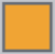 Orange filled rounded square with thin gray outline